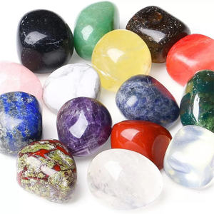 Artisanat en cristal naturel poli, pierres roulées en cristal rose, quartz fumé, pierre de poche, Feng Shui, copeaux d'améthyste, décoration de la maison - Product Image 1