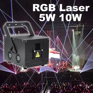 תאורת לייזר מקצועית 5W RGB עם בקרת DMX512 ומבנה אלומיניום לתאורת במה במועדוני דיסקו ותקליטנים - Product Image 1