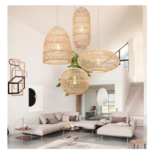 Venta al por mayor nuevo diseño duradero elegante pantalla de ratán luces colgantes de ratán linterna de ratán para decoración de Vietnam - Product Image 2