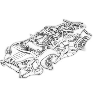 KDZ42196 1:8 BRICK Super Racing Car, 806 Piezas, Juego de Bloques de Construcción de Modelo de Vehículo para Niños, Regalo de Navidad - Product Image 2