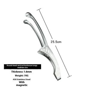 Pinzas de cocina japonesa de acero inoxidable 304 <span class=keywords><strong>para</strong></span> barbacoa coreana, pan, barbacoa, parrilla <span class=keywords><strong>para</strong></span> bistec, herramienta de Metal duradera - Product Image 3