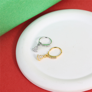 Anneaux de nez pendants de Noël en forme de L, cloche de Père Noël, flocon de neige, bijoux de piercing pour femmes et filles - Product Image 4
