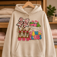 Patchs brodés en chenille thermocollants personnalisés pour Noël, motif Holly Jolly, écologiques, pour vêtements et tissus – Vente en gros