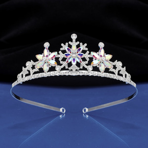 Korean Style <strong>Kids</strong> Snowflake Crown Headwear Fashion Girls Hair Accessories Crystal <strong>Headband</strong> - Product Image 3