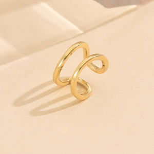 Popular de gama alta minimalista de moda geométrica Zirconia cobre joyería regalo nueva moda multi-estilo mujeres Clip-on pendientes conjunto - Product Image 3