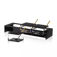 Ensemble de bols à trempette en acrylique Square Lucite the Square Dip Bowl Set avec blanc et noir