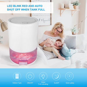 El mejor deshumidificador pequeño para el hogar, deshumidificador inteligente con tanque de agua de 1000ML, luces de 7 colores, deshumidificador de aire de apagado automático - Product Image 4