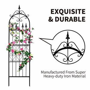 Arche de jardin en fer noir de haute qualité, écologique, pour plantes, treillis, mobilier de jardin, clôture de jardin - Product Image 5