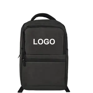 Op Maat Gemaakte Laptop Reizen Rugzak Tas Met Usb Poort Zwart Polyester Stof Kids Schooltas Midden Business Tas