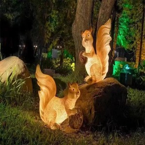 Sculpture de lapin lumineuse personnalisée en résine de fibre de verre, durable et résistante aux intempéries, pour parcs à thème, tourisme nocturne, centres commerciaux - Product Image 3