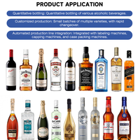 Machine de remplissage et d'embouteillage automatique à pression négative pour le Cognac Hennessy, la Tequila Don Julio, le Whisky Jack Daniel's