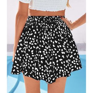 Shorts Fluidos para Mujer FOXA, Cintura Alta, Pierna Ancha, Estampado con Volantes, Chifón, Shorts Casuales de Playa para Verano - Product Image 4