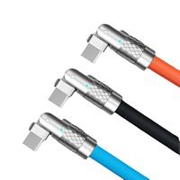 Câble de Charge en alliage de Zinc Silicone Type C Micro 8 broches câble USB 180 rotatif 120W câble de données Charge Super rapide 6A