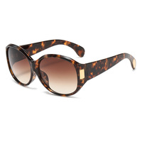 Lunettes de soleil rétro européennes et américaines, monture large, imprimé léopard, style coréen élégant, protection UV haut de gamme