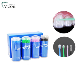 Aplicador de microcepillos dentales desechables de 2.0mm y 1.5mm con puntas cilíndricas ultrafinas y regulares para adhesivos de composite. - Product Image 5