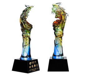<span class=keywords><strong>2023</strong></span> couleur glacé vague trophée <span class=keywords><strong>monde</strong></span> Golf trophée <span class=keywords><strong>coupe</strong></span> cristal liuli Premium prix cristal verre trophée - Product Image 5