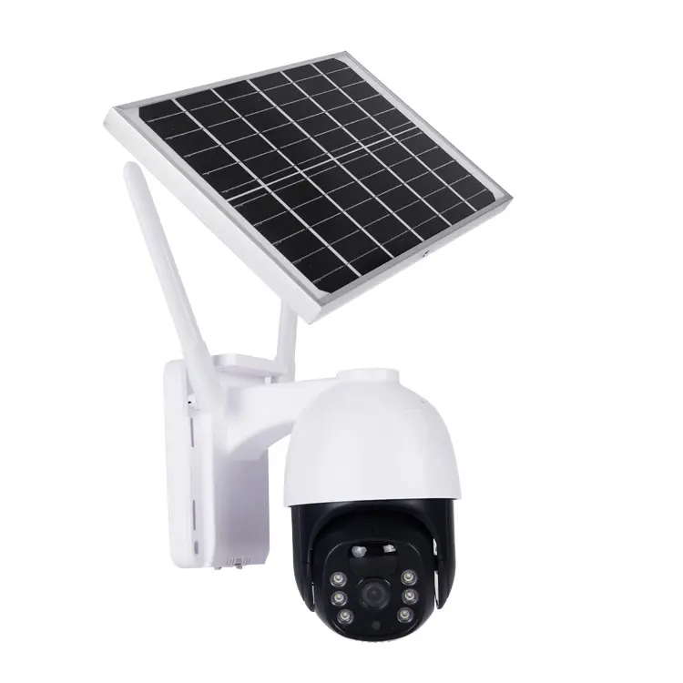 Factory direct Home Outdoor PTV Surveillance Ip66 Wireless CCTV Security Camera With Solar Panel Powered