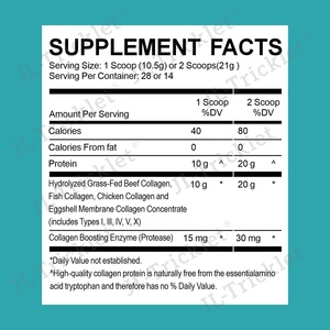 Collagène Marin Hydrolysé Pur à 100% en Gros, Peptides de Poisson Marin, Vitamines Marines, Poudre de Collagène Marin Aromatisée aux Fruits 11000 <span class=keywords><strong>mg</strong></span> - Product Image 2