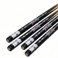 Queue de billard O'MIN Fangtian de haute qualité en ébène avec joint en laiton, une seule pièce, incrustation sculptée, style anglais, pour revendeurs et clubs