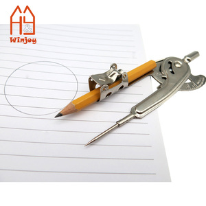 Tùy Chỉnh Bán Buôn Kim Loại Vòng Tròn Vẽ La Bàn Hình Học Thiết Lập, Toán Soạn Thảo Công Cụ Chia Với Bút Chì Màu Vàng. - Product Image 3