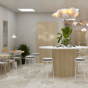 Café moderne personnalisé avec design intérieur <span class=keywords><strong>haut</strong></span> <span class=keywords><strong>de</strong></span> <span class=keywords><strong>gamme</strong></span>, comptoir alimentaire <span class=keywords><strong>de</strong></span> qualité supérieure pour centre commercial, <span class=keywords><strong>décoration</strong></span> <span class=keywords><strong>de</strong></span> centre commercial, café <span class=keywords><strong>haut</strong></span> <span class=keywords><strong>de</strong></span> <span class=keywords><strong>gamme</strong></span> - Product Image 5