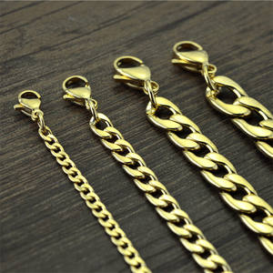 <span class=keywords><strong>Collana</strong></span> a Catena Cubana 3mm/4mm/5mm in Acciaio al Titanio Placcato <span class=keywords><strong>Oro</strong></span> PVD Reale per Donne e Uomini - Product Image 5
