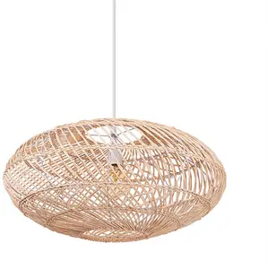 Lustre para lâmpadas de vidro do oem, para lâmpadas pingentes, lâmpada de bambu, sombra, luz rattan