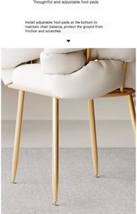 Sedia <span class=keywords><strong>Poltrona</strong></span> Singola Formwell da Relax in Velluto con <span class=keywords><strong>Gambe</strong></span> Dorate, Poltroncina da Trucco Imbottita per Soggiorno e Camera da Letto - Product Image 6