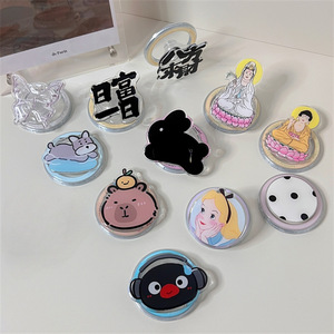 Cute <b>Cartoon</b> Magnetic Phone Stand Universal Magnetic Adsorption Airbag Bracket Lazy Desktop Back Paste Holder - Product Image 2