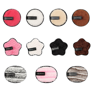 Nouvelles lingettes démaquillantes réutilisables en <span class=keywords><strong>microfibre</strong></span> super douce, lavables, personnalisées, en forme de cœur et de fleur - Product Image 6