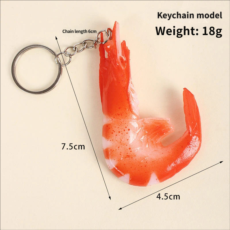 Red prawn keychain