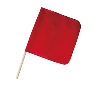 FMCSA 393.87 genehmigt 18x18 Zoll rote Sicherheits flagge aus massiver Baumwolle mit Holz dübel