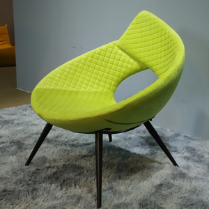 Overstuffed कमरे में रहने वाले हरे कपड़े दौर अंडे की कुर्सी मखमल अंतरिक्ष कुर्सी भोजन आधुनिक ठोस लकड़ी पैर कार्यालय की कुर्सी - Product Image 2