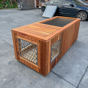 Bañera Rectangular de Cedro Rojo Occidental para Agua Fría con Revestimiento Interior de Acero Inoxidable, Bañera de Inmersión Fría para Terapia de Baño de Hielo - Product Image 2