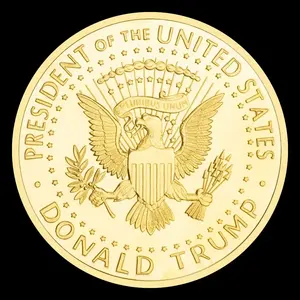 45th President Coins 2024 Collectible Golden Plated Souvenir And Gifts Commemorative Challenge Coin Home Decoration