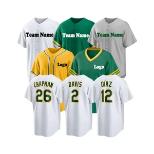 Stitched Baseball Jerseys Oakland 24 Henderson 2 Davis 26 Chapman 44 Luzardo Custom Shirts