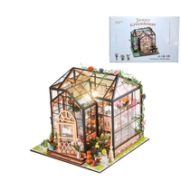 Jouet créatif DIY pour filles, maison de fleurs, modèle d'assemblage 3D fait main (La boutique de fleurs de Jenny)