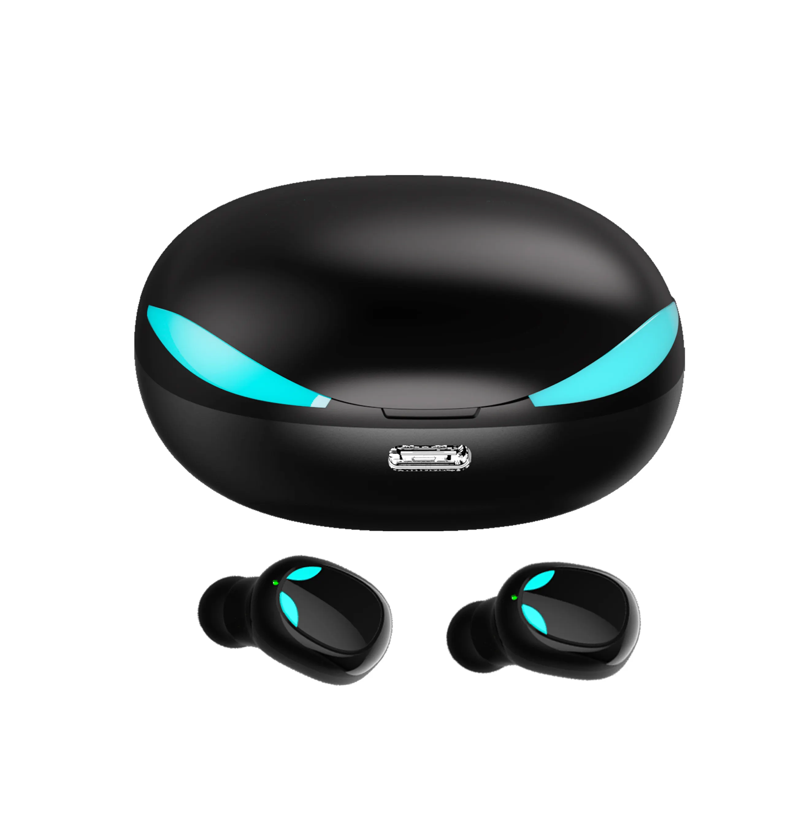 S11 Headset Sentuh TWS Bt Earphone dengan Mic, Headset Nirkabel Stereo 9D Latensi Rendah, Headphone Olahraga Tampilan LED