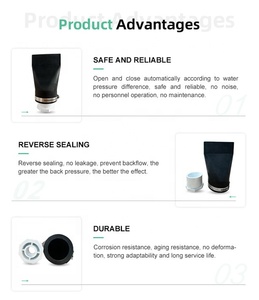 Vanne <span class=keywords><strong>anti</strong></span>-<span class=keywords><strong>retour</strong></span> à bec de canard en caoutchouc EPDM néoprène industriel pour aération unidirectionnelle - Product Image 3