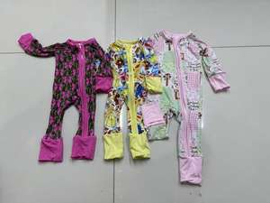 Детский трикотажный комбинезон Yy RTS с принтом, осенний, экологичный, с двусторонней молнией, с длинным рукавом, из бамбука, ODM - Product Image 2