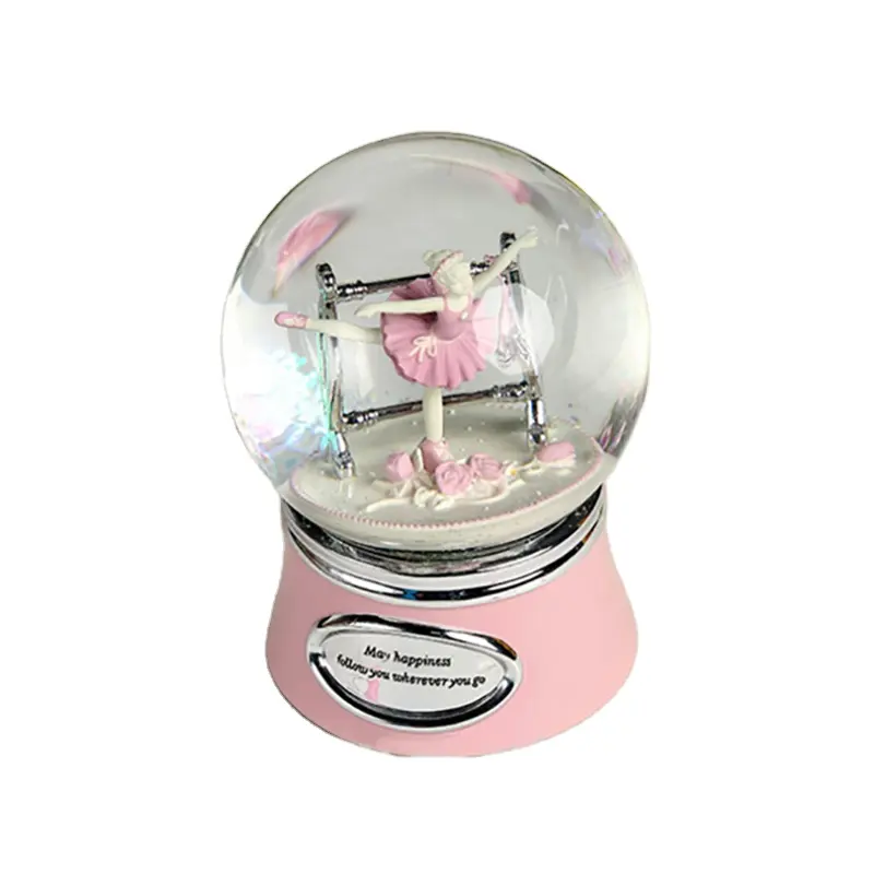 Customization Personalized Girls dance Musical Snow Globes For Souvenir Ornament