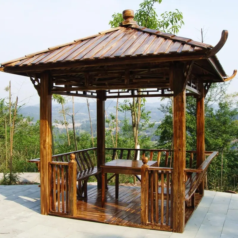 Billiger Pavillon für Garten wasserdichte Holz Pergola chinesische Pagode