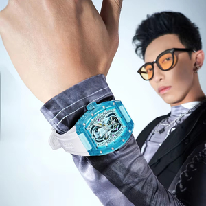 Montre mécanique à mouvement automatique BG6002, cadran lumineux ours polaire, bracelet blanc, montres pour hommes - Product Image 2