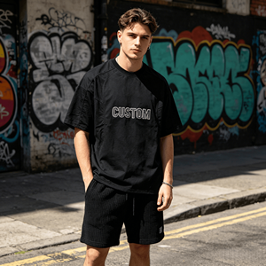 Nouveauté T-shirt décontracté pour homme de haute qualité, col rond, surdimensionné, confortable, en tissu 100% coton, logo imprimé à l'écran - Product Image 2