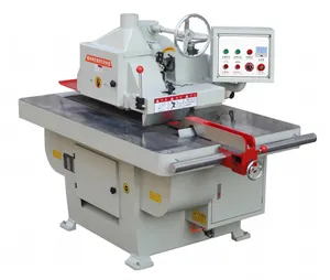 Automatic auto woodworking wood single blade straight line circular cutting rip saw cutter ripsaw machine equipment