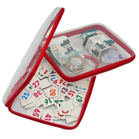 Étui rigide en PVC transparent résistant à l'eau avec fermeture éclair pour petits objets, organiseur de cosmétiques, sac de rangement, jouets, blocs de construction Lego, puzzles