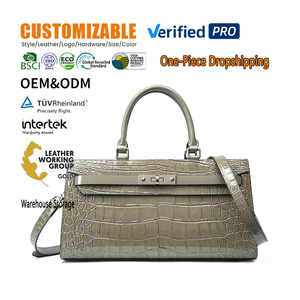 Sac à main de luxe en véritable peau de crocodile pour femmes, sac fourre-tout en cuir d'alligator exotique, sacs de marque haut de gamme Himalaya - Product Image 1