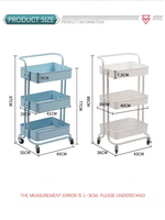 Chariot de cuisine multifonctionnel empilable, chariot de rangement domestique, étagère empilable, chariot roulant utilitaire