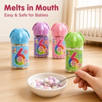 Yaourt lyophilisé pour bébé avec morceaux de fruits, 6 probiotiques actifs, sûr à avaler, format voyage, boîte de 14g
