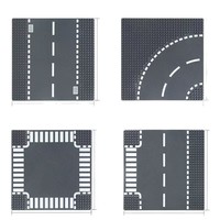 City Street Plaques Base de Route Blocs, Thème Trafic DIY pour Enfants avec Points